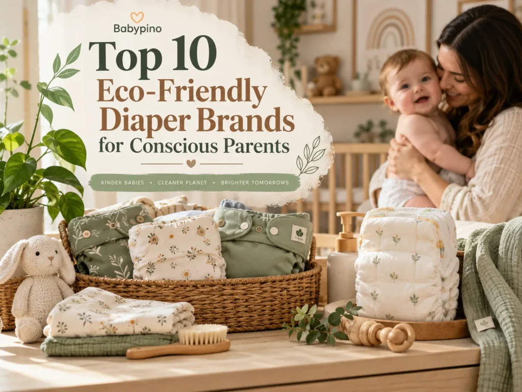Blog header for Top 10 Eco-Friendly Diaper Brands for Conscious Parents